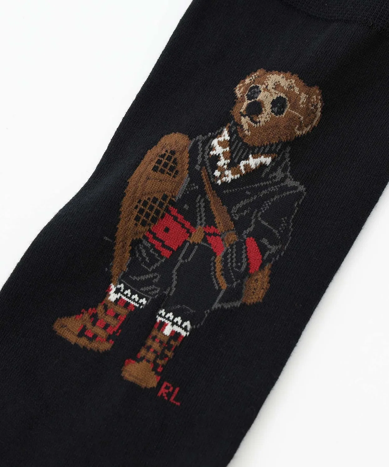 Мужские носки с принтом BIG BEAR POLO RALPH LAUREN, Maroon — фото 4