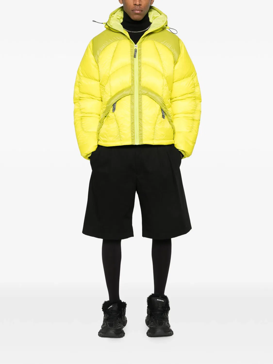 Куртка с капюшоном из стеганого пертекса Adidas, желтый — фото 4