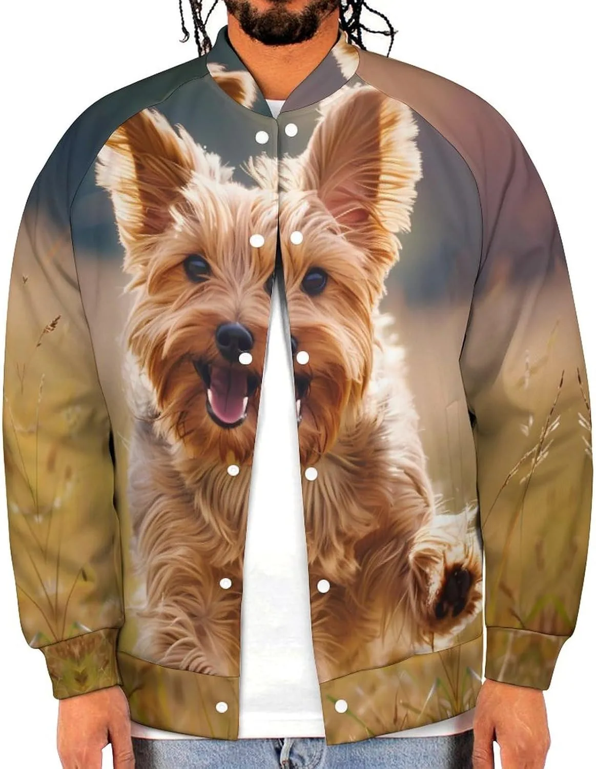 Куртка-бомбер Yorkshire Terrier Dog для мужчин, легкая бейсбольная куртка в стиле Letterman Generic, Style