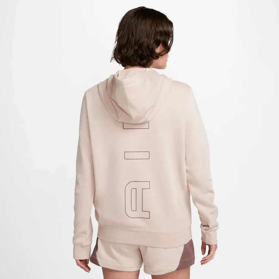Женский худи с капюшоном и молнией Sportswear Air Fleece Nike, Розовый — фото 2