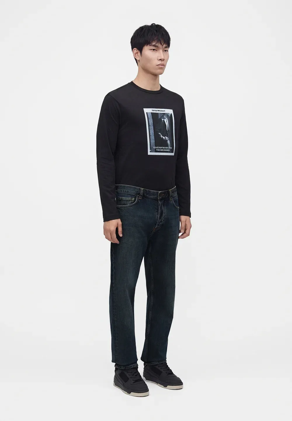 Брюки - узкие джинсы Emporio Armani, Medium Blue Denim — фото 4