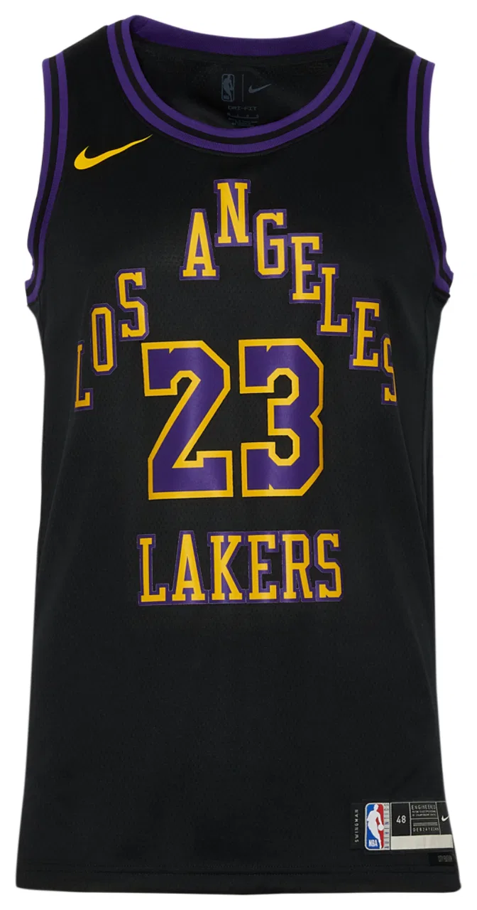 Мужская баскетбольная джерси Dri-FIT Swingman City Edition Lakers Nike, черный — фото 3