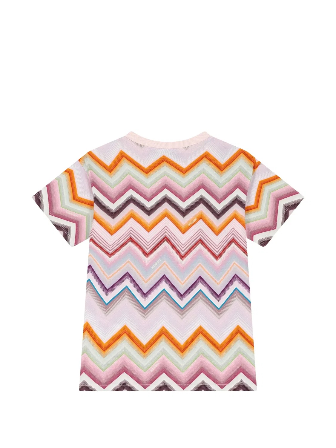 Футболка с узором зигзаг Missoni Kids, розовый — фото 2