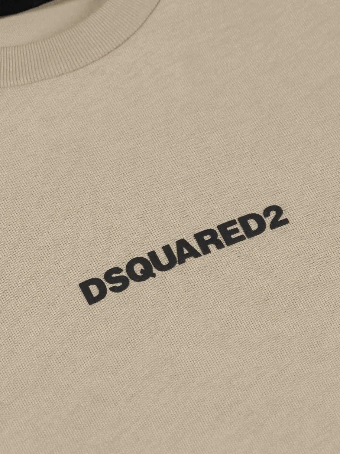 Футболка с логотипом Dsquared2 Kids, нейтральные цвета — фото 2