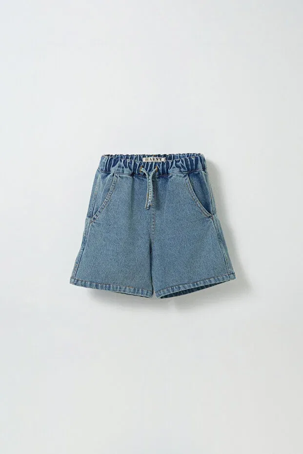 Детские шорты для девочек джинсовые Bermuda Marvy, Light Blue — фото 3