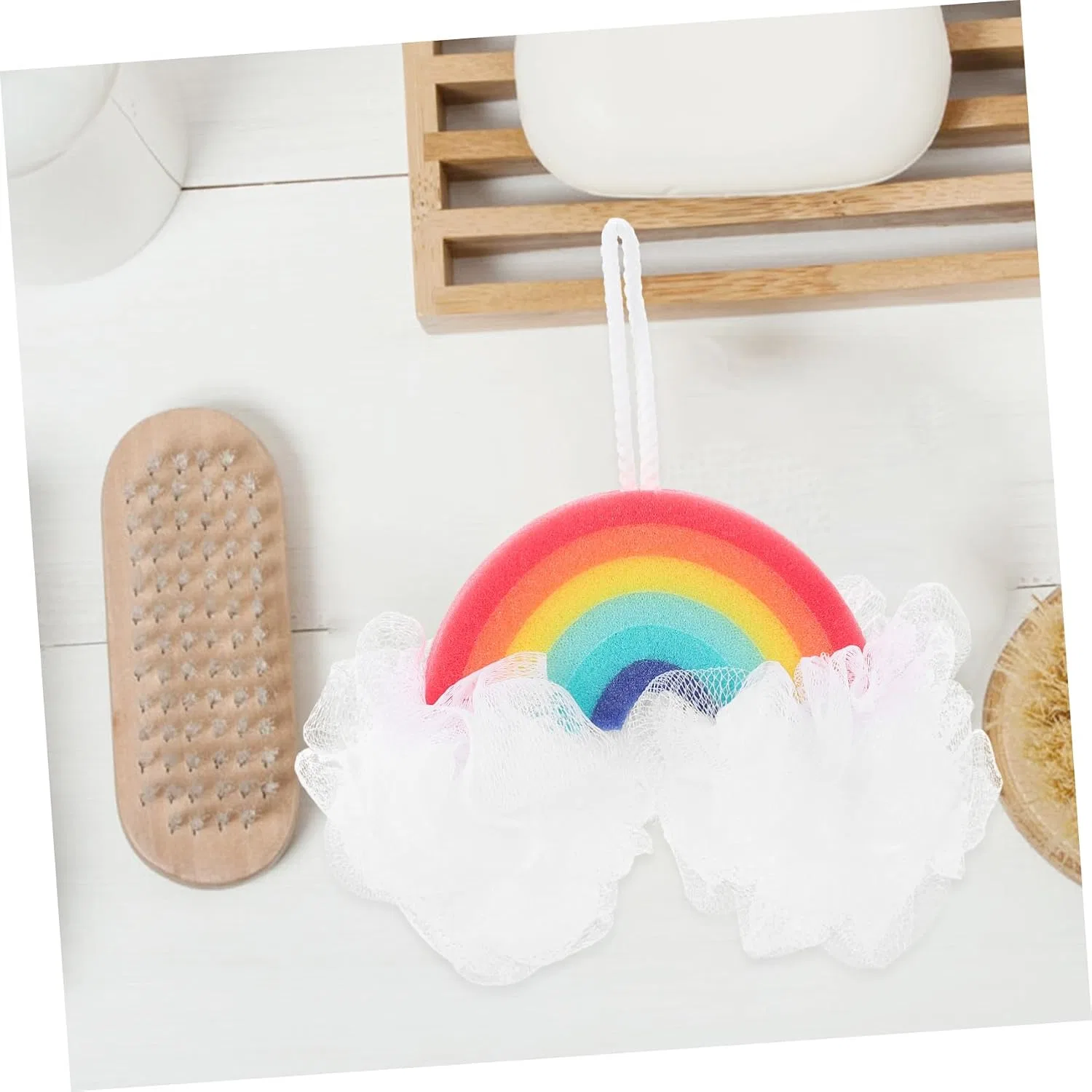 Набор мочалок для душа Regenbogen, 2 шт, IWOWHERO, 20x15x7 см — фото 3