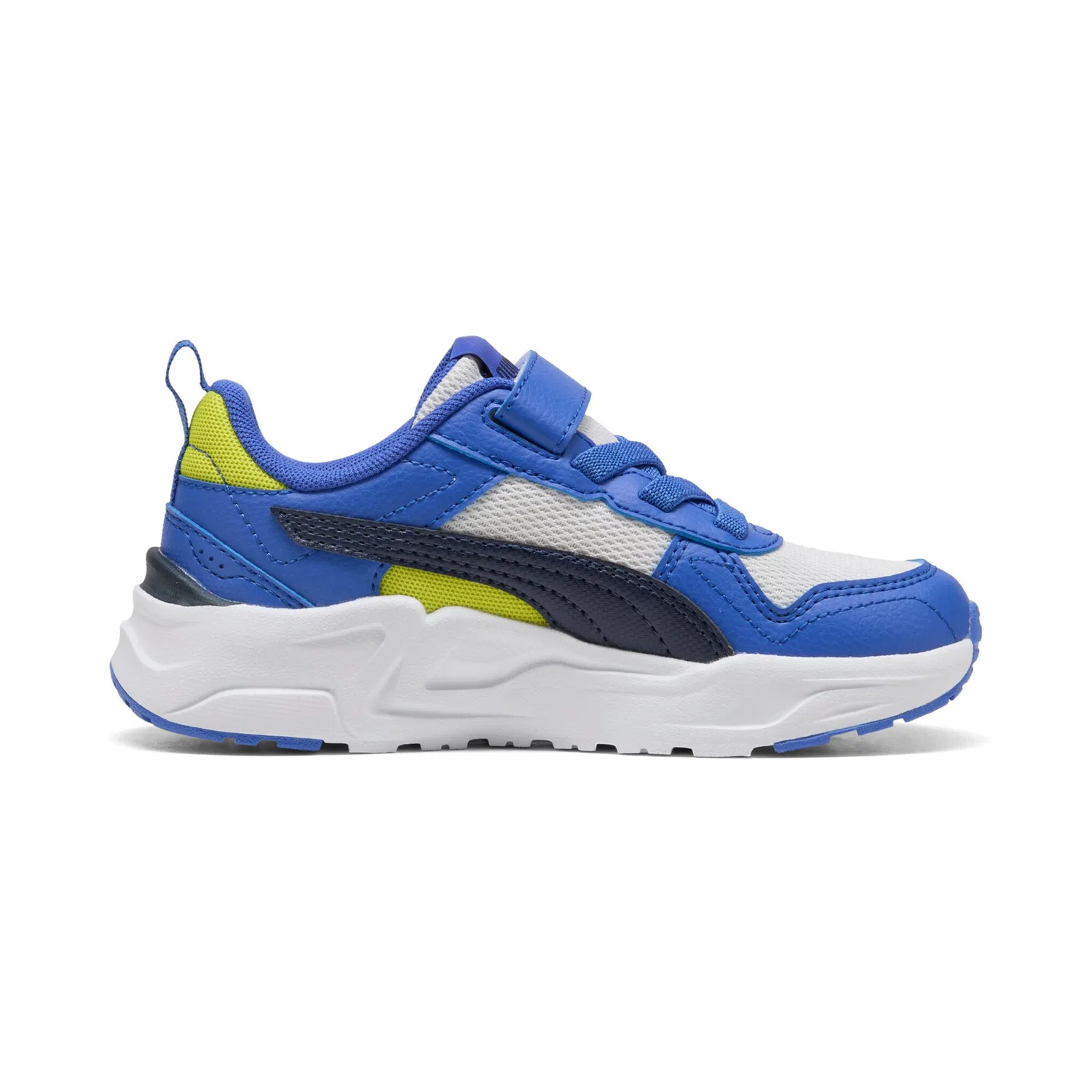 Детские кроссовки с мягкой амортизацией PUMA Trinity 2 LT AC PS, Feather Gray/PUMA Navy/Royal Sapphire — фото 3