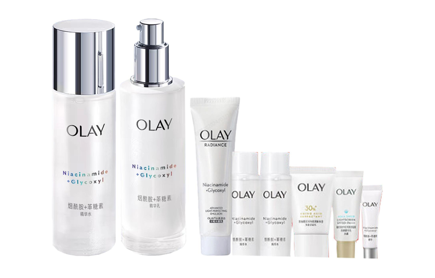 Olay Набор для ухода за кожей Anti Glycation Whitening Ivory, осветляющий, увлажняющий, антиоксидантный, 8 предметов — фото 2