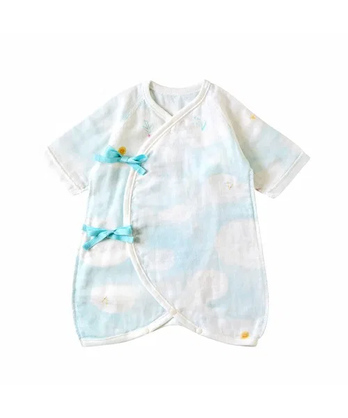 Детский комбинезон-боди из хлопковой марли Light Blue NAOMI ITO, Light Blue