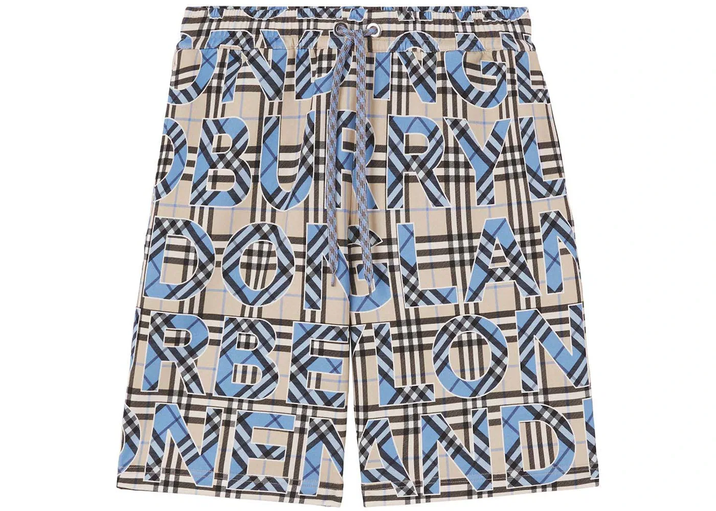 Мужские шорты с принтом Vintage Check Burberry, Archive Beige Blue