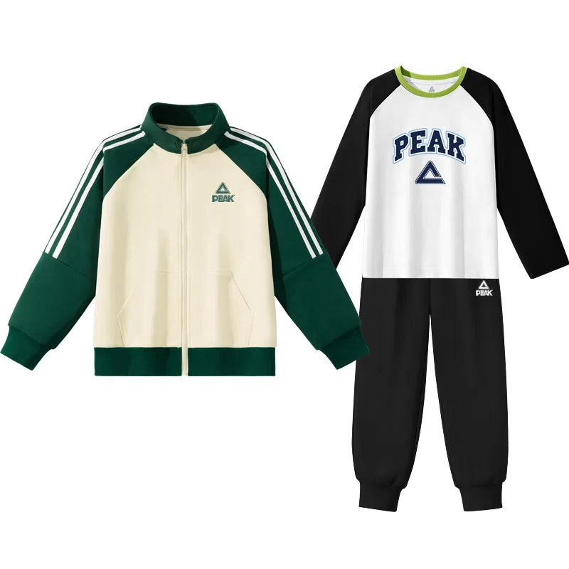 Детский спортивный комплект с капюшоном Vintage Green/PKLOGO Green Silicone K-Black/PK Navy Blue Label-Black/PK White Label Silicone K PEAK