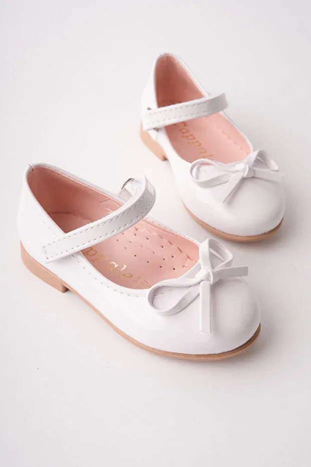 Детские балетки для девочек без каблука Cappale, White