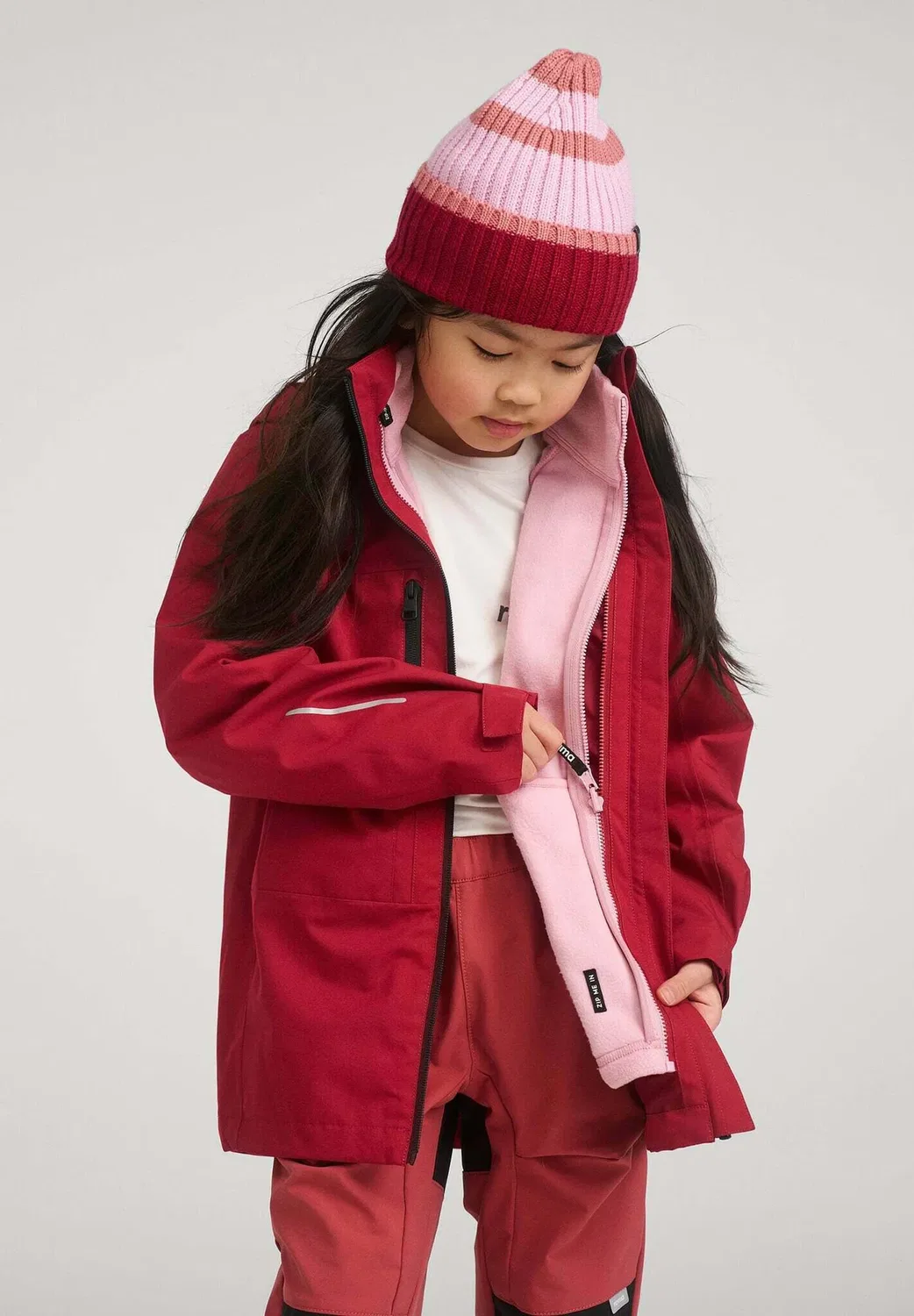 Fleecejacke kerros унисекс - флисовая куртка Reima, Light Pink — фото 2