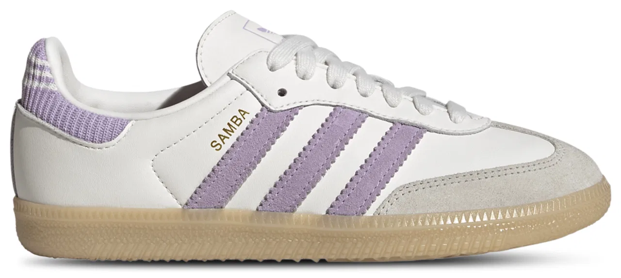 Кроссовки для девочек Samba OG Adidas, цвет Cloud White/Power Plum/Gum