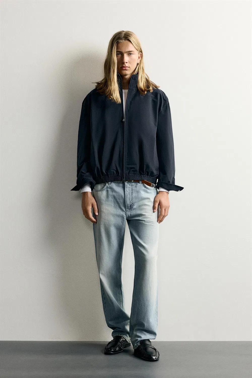 Легкая водоотталкивающая техническая куртка ZARA, Dark navy