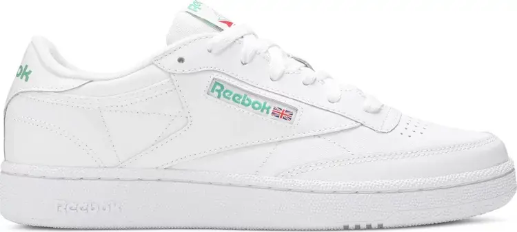 

Кроссовки club c 85 'white green' Reebok, белый