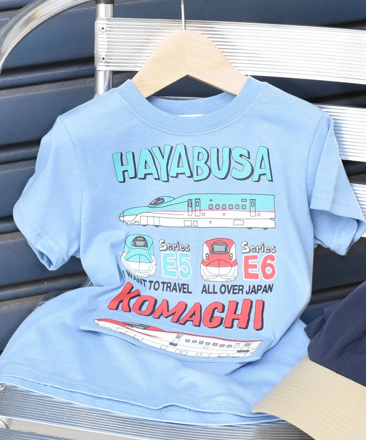 Детская футболка с принтом, модель Shinkansen Print SHIPS Colors, Blue