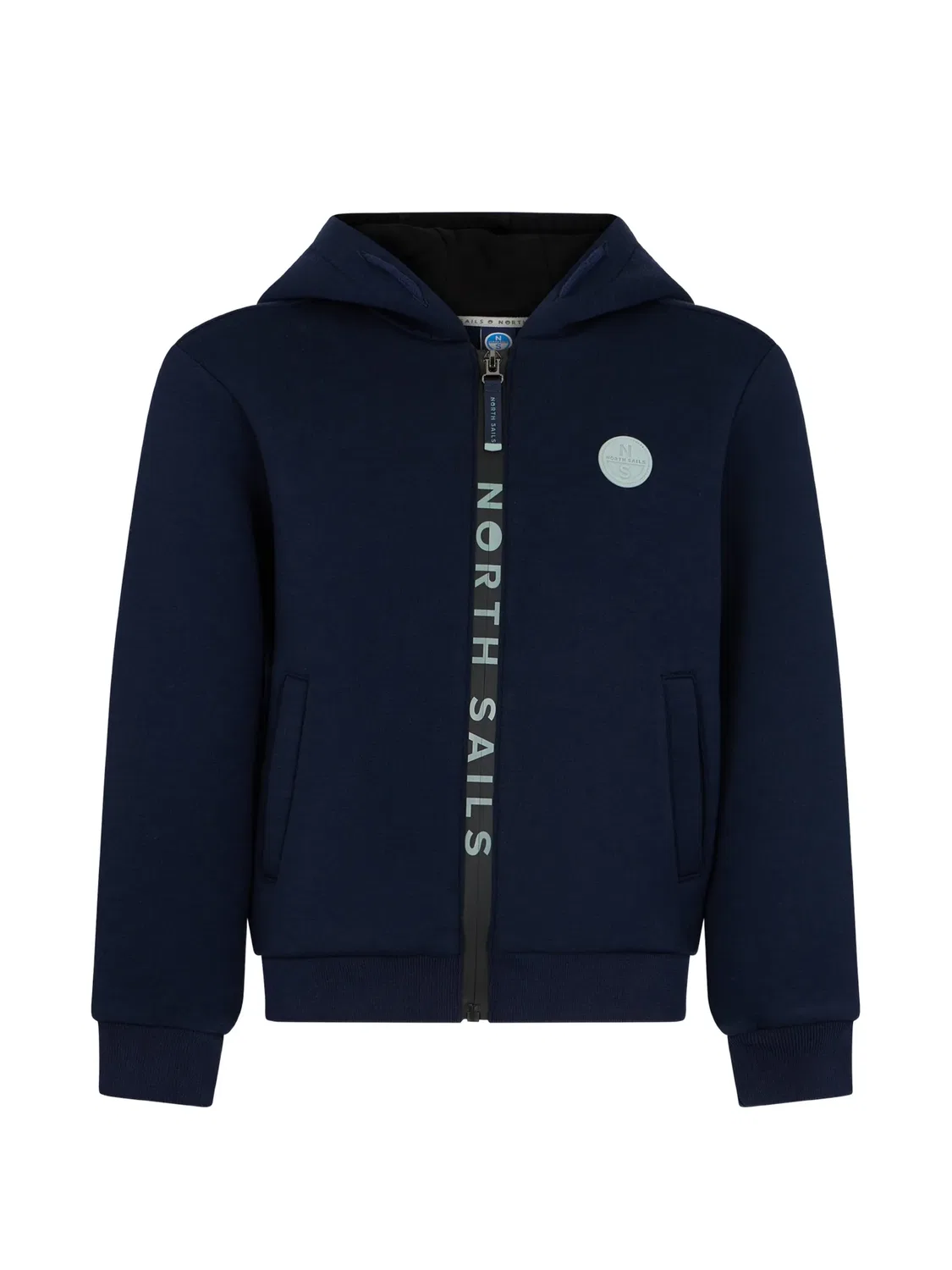North Sails Худи на молнии с логотипом, синий