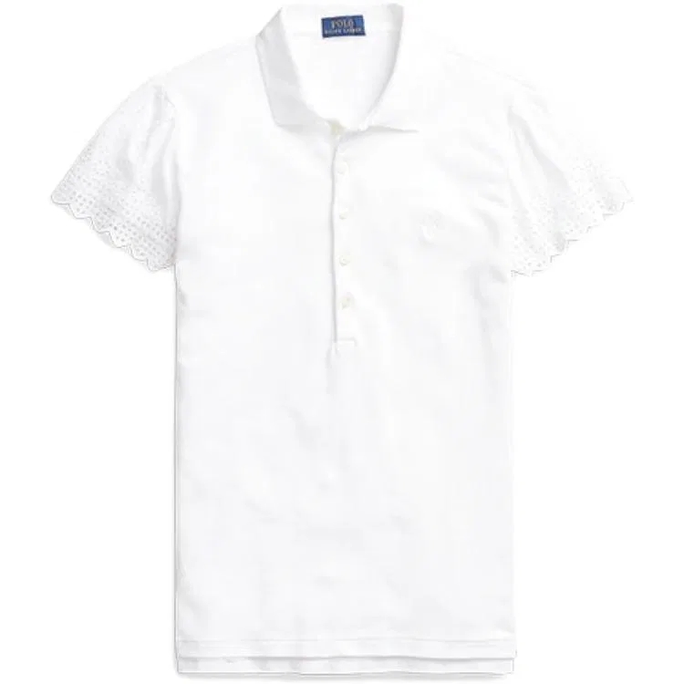 Женское поло Slim Fit White Polo Ralph Lauren
