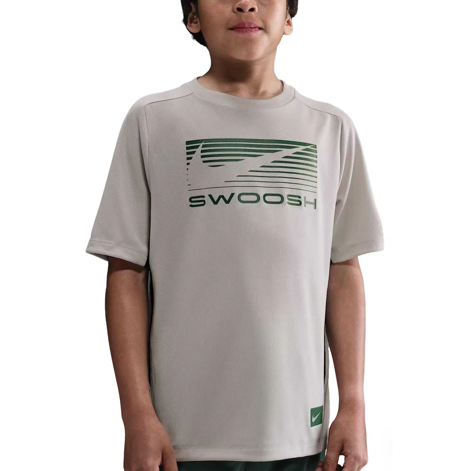 Детская футболка с коротким рукавом Dri-FIT Multi Nike, Light Ore Brown/Fir
