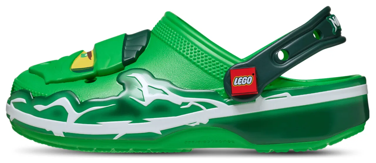 Детские клоги для мальчиков с принтом Ninjago Crocs, Green/Multi — фото 3