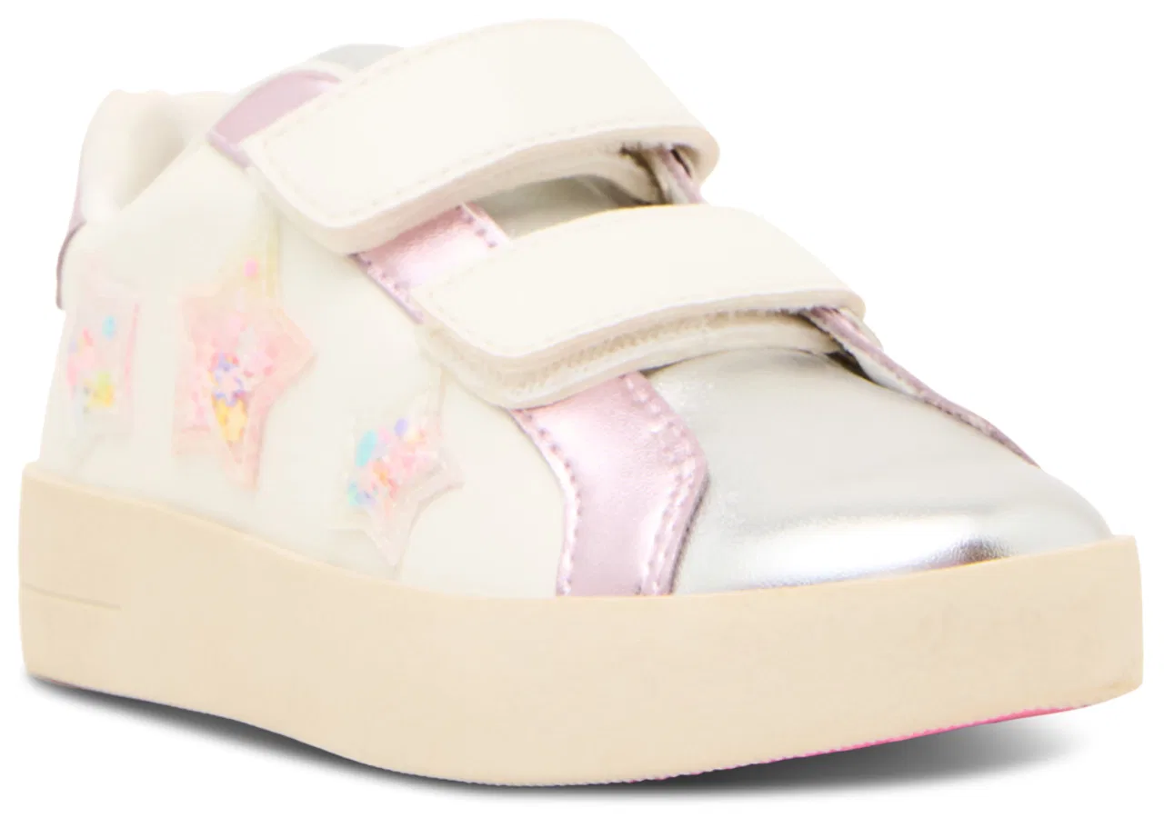 Детские кроссовки для девочек с блестками TFETTI SNEAKER Steve Madden, White Multi — фото 2