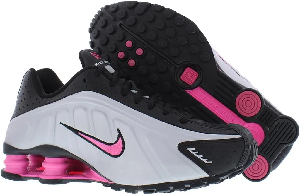 Детские кроссовки для мальчиков с амортизацией Nike Shox R4, Black/Metallic Silver — фото 2