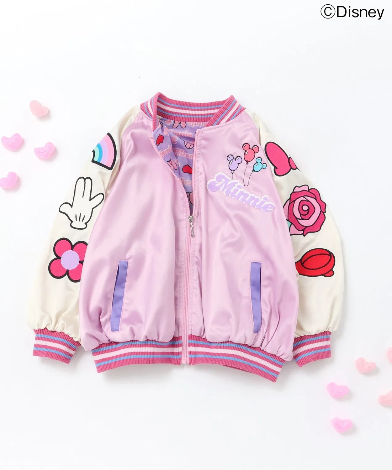 Детская куртка-сувенир с принтом Minnie Mouse Disney, Pink — фото 4