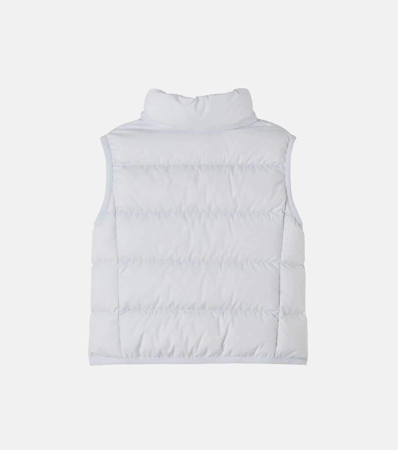 Пуховый жилет с наполнителем из пуха и пера Moncler Enfant, синий — фото 3