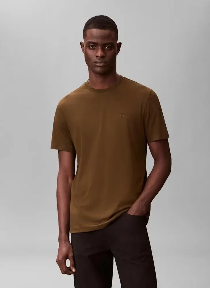 Футболка с коротким рукавом из хлопка Pima Calvin Klein, зеленый