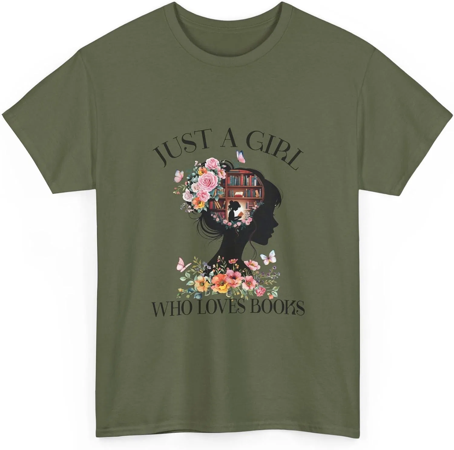 Мужская футболка с принтом Book Lover Unisex Tee, хаки — фото 3