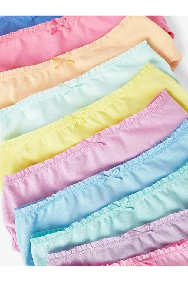 Детский комплект трусов для девочек хлопковый 100% cotton pink lilac purple set of 10 panties Next Baby, Multicolor — фото 2