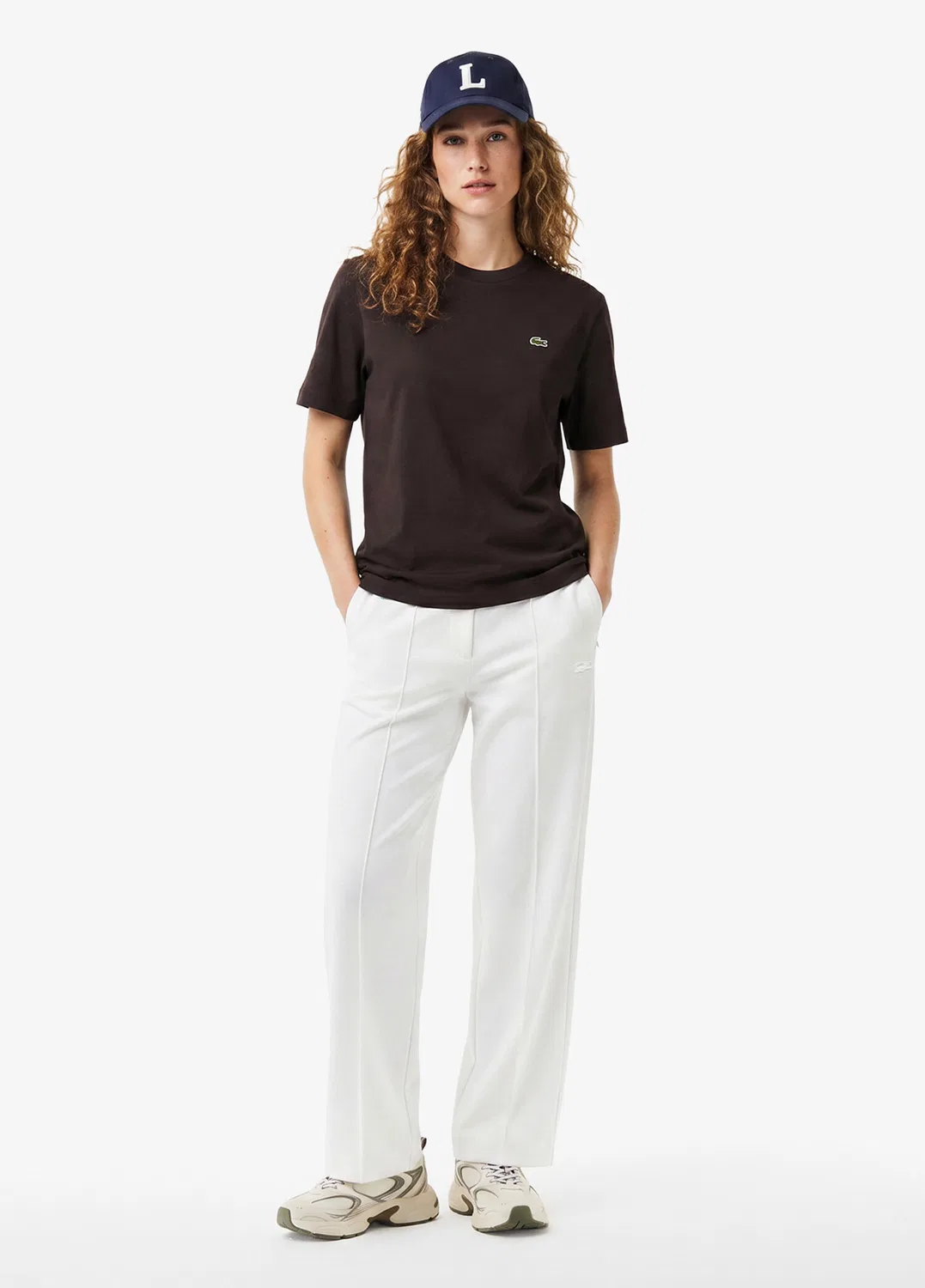 Штаны спортивные Lacoste Loose Fit, белые