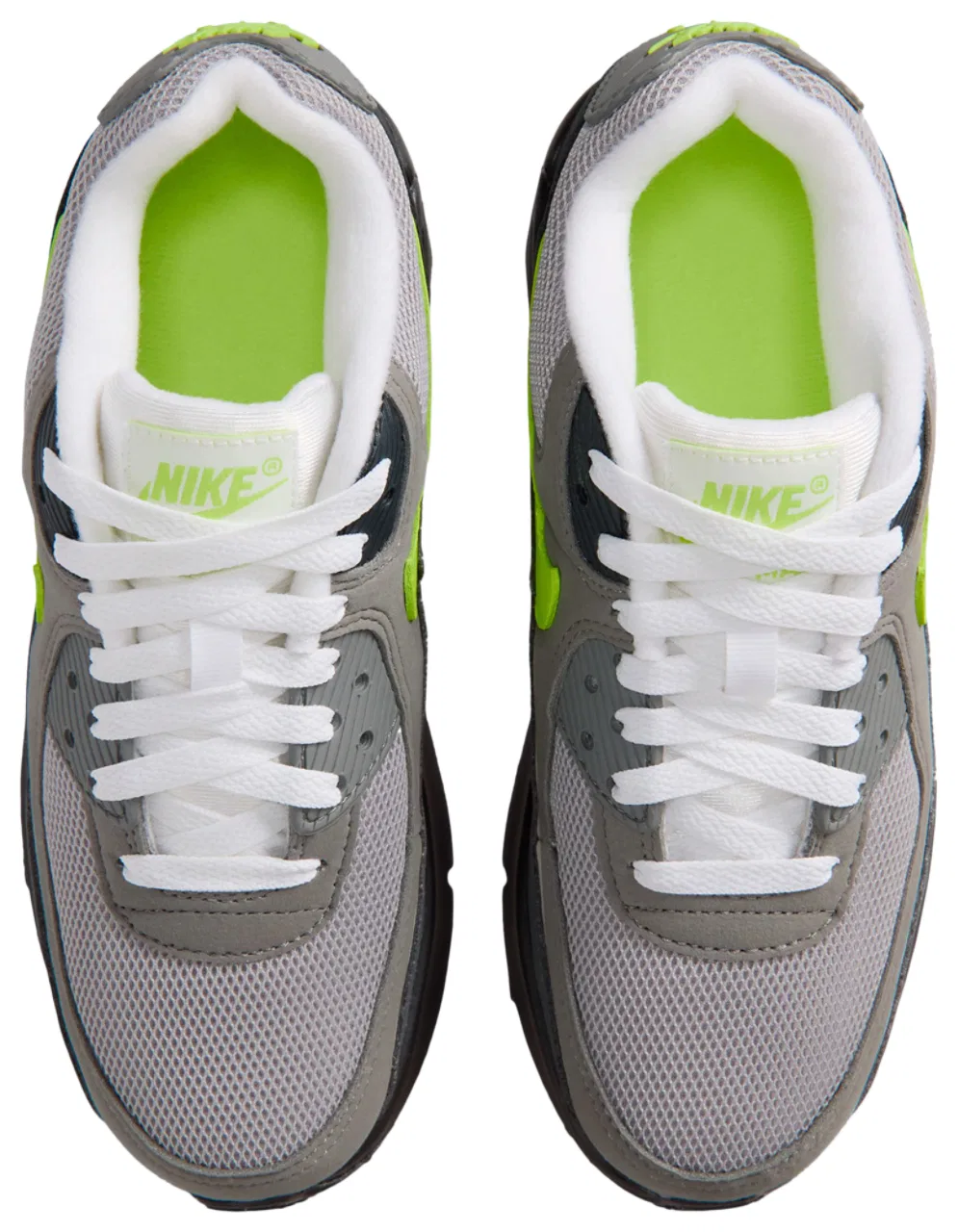Детские кроссовки Air Max 90 Mesh Nike, цвет Anthracite/Black/Neon Yellow — фото 4