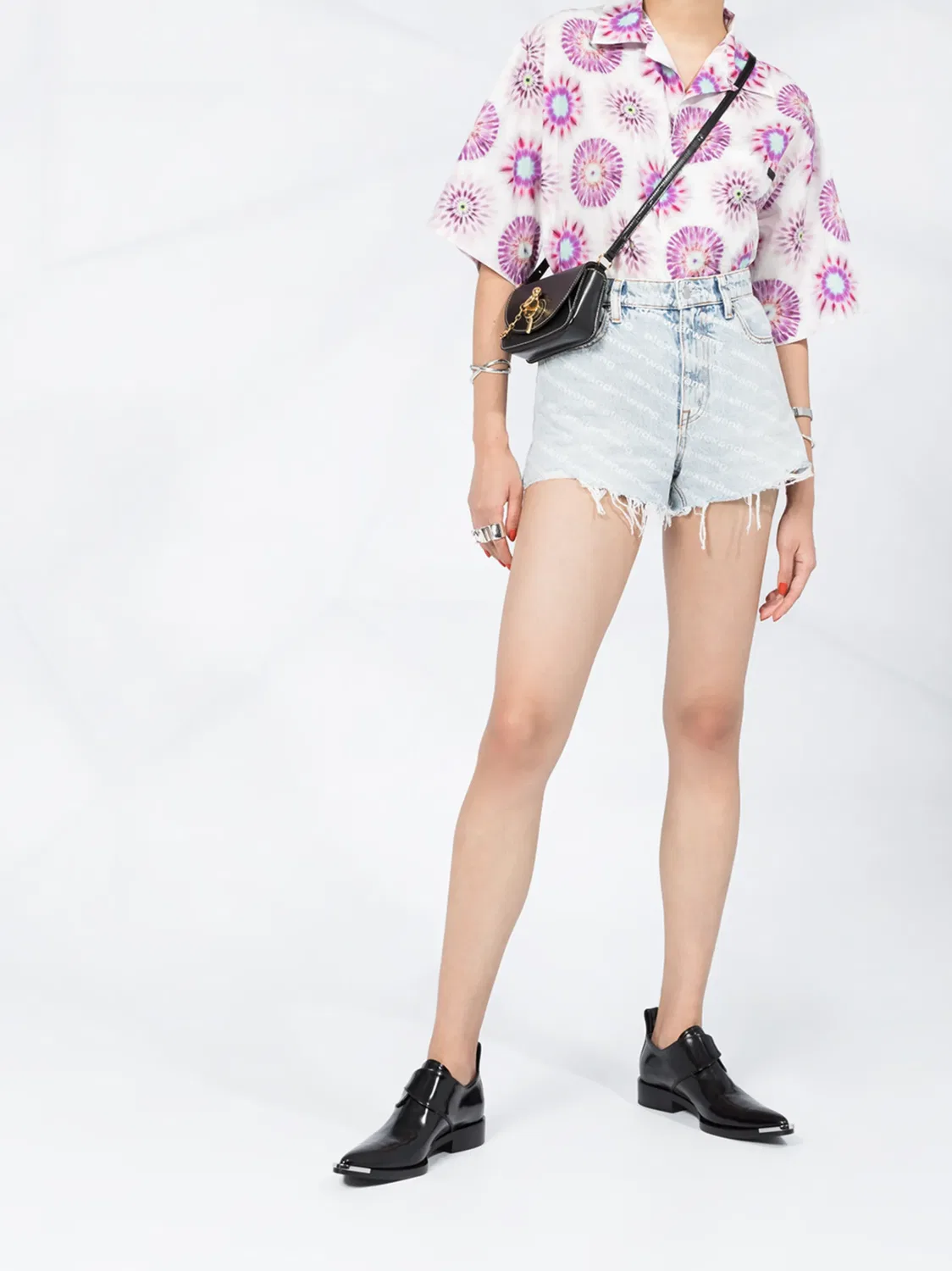 Alexander Wang Джинсовые шорты Bite синие — фото 3