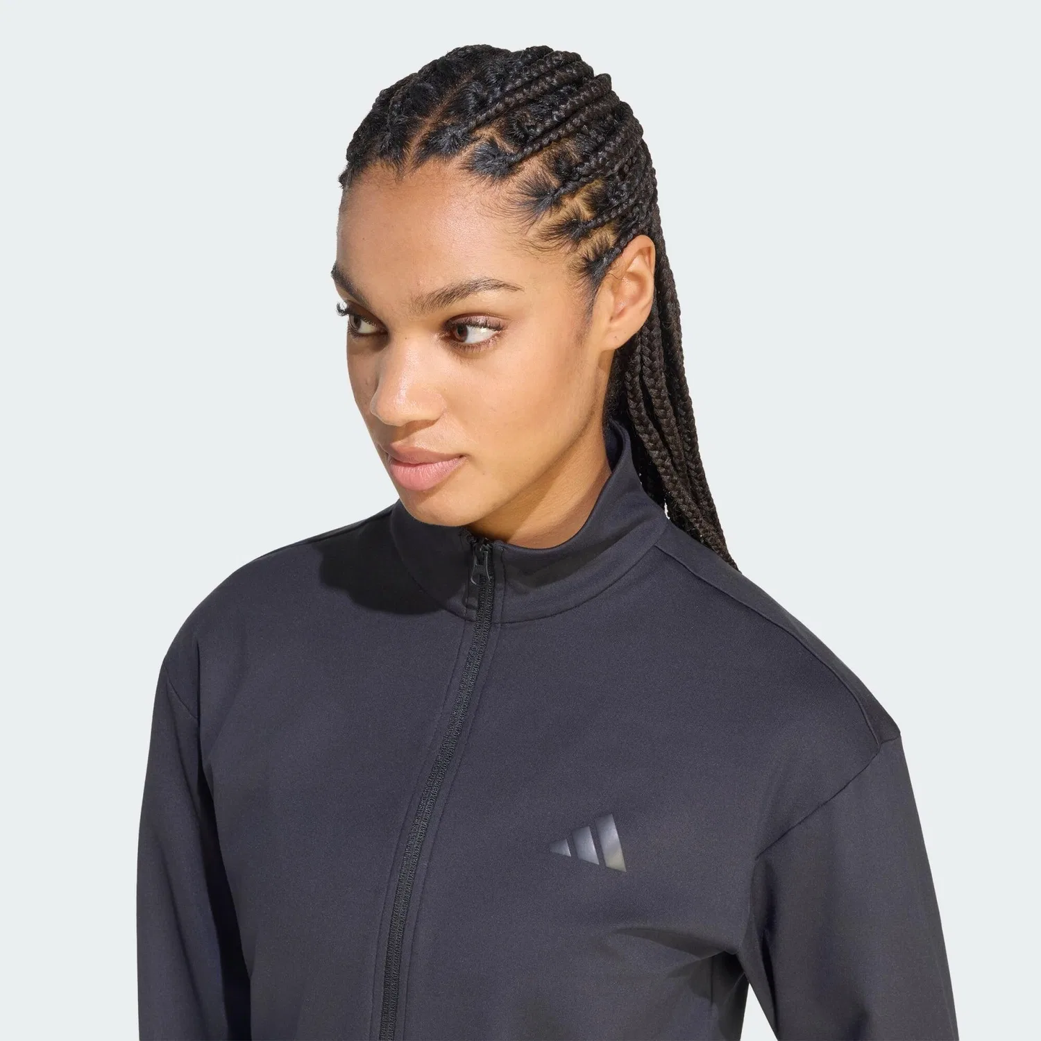 Мужской спортивный костюм с высоким воротником Lazyday Trainingsanzug Adidas, Schwarz — фото 4