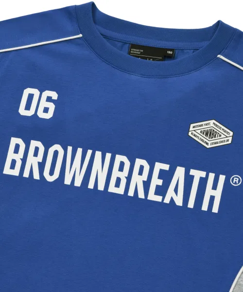 Детская футболка с цветовой блокировкой, быстросохнущая BROWNBREATH KIDS, Blue — фото 4