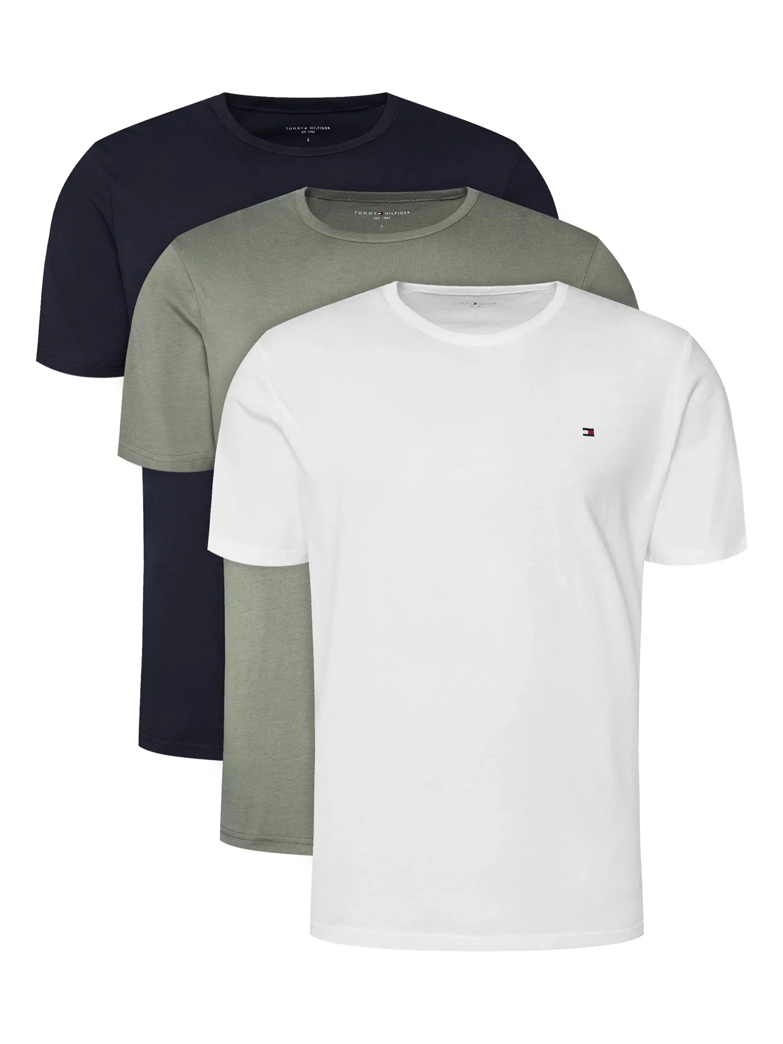 Комплект футболок Tommy Hilfiger Regular Fit, 3 предмета, мультиколор