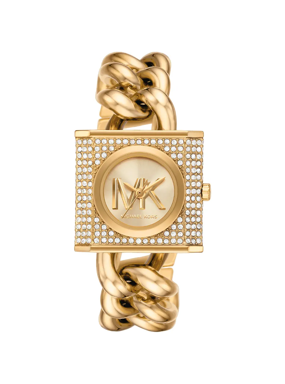 

Часы Michael Kors Mini Lock Pavé Gold-Tone Chain, золотой