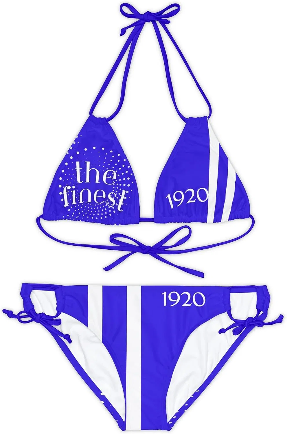 Женский бикини-сет с регулируемыми лямками Strappy Bikini Set, Royal Blue
