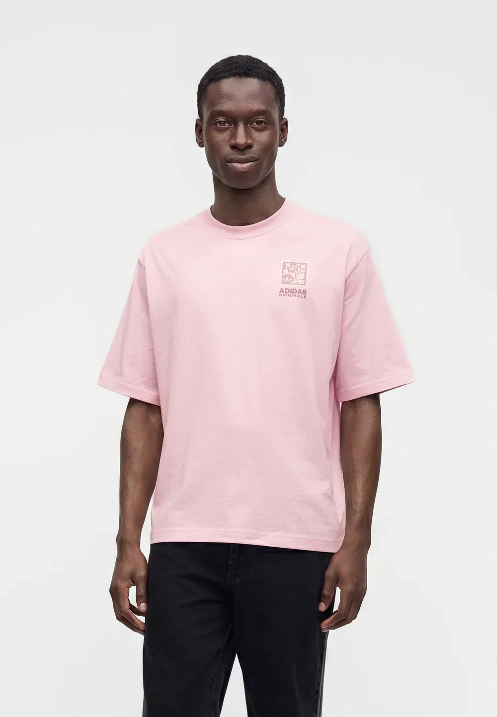 Футболка унисекс Mezze с принтом Adidas Originals, Clear Pink — фото 3