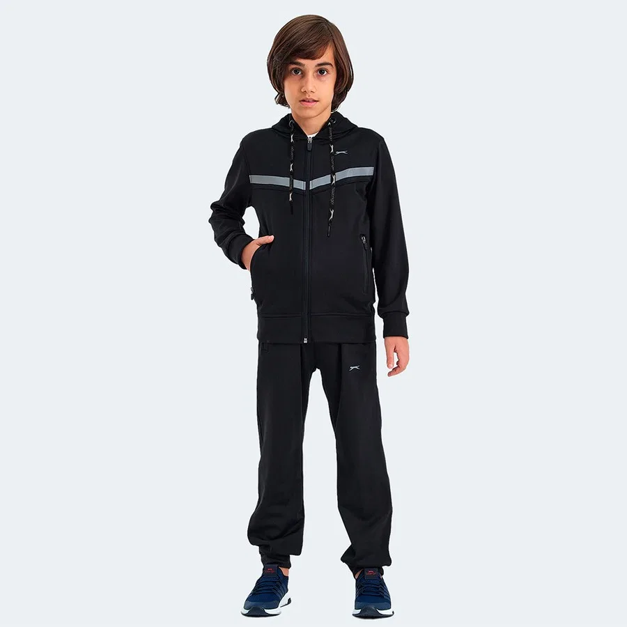 Детский спортивный комплект с капюшоном и молнией Noon Slazenger, Черный