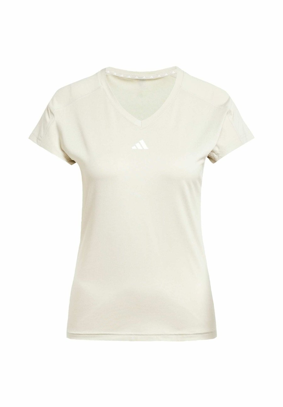 Футболка Adidas Performance Sports T-shirt, Alumina White/Beige — фото 4