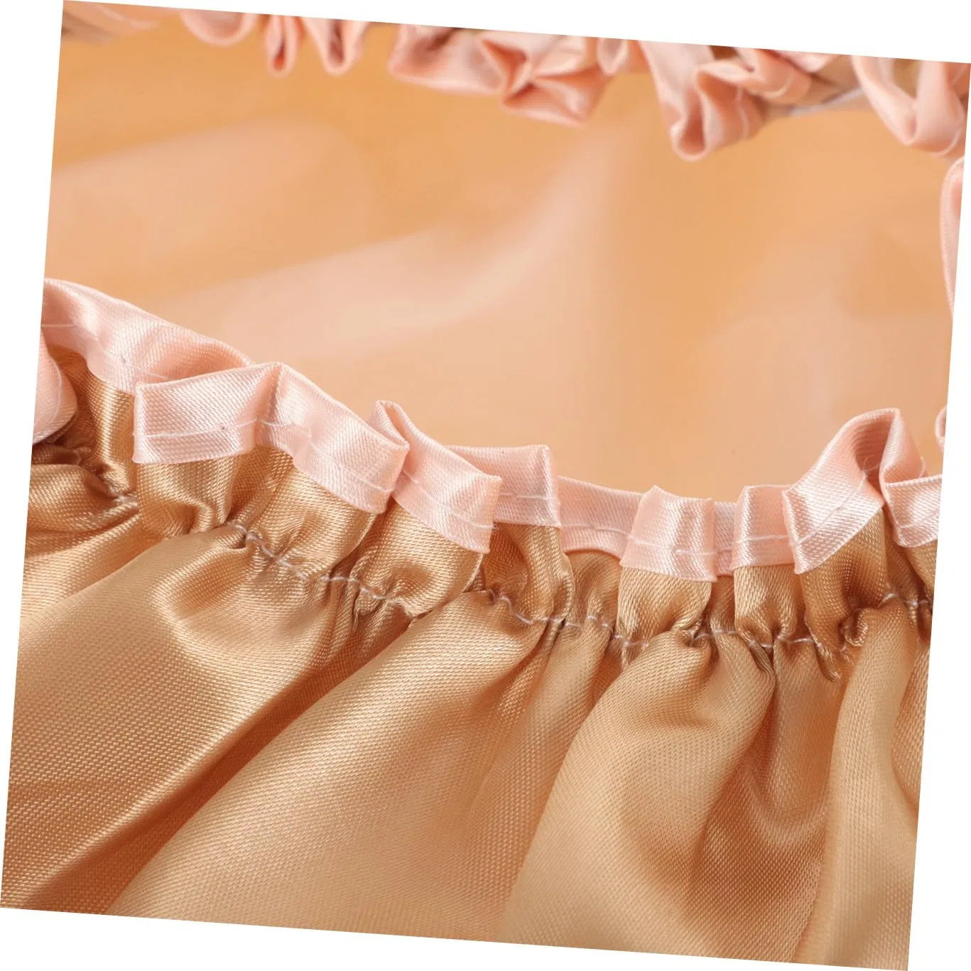Шапочка для душа Двухслойная из PEVA, DECOMELODY, 24.5x24.5 см, Roségold — фото 4