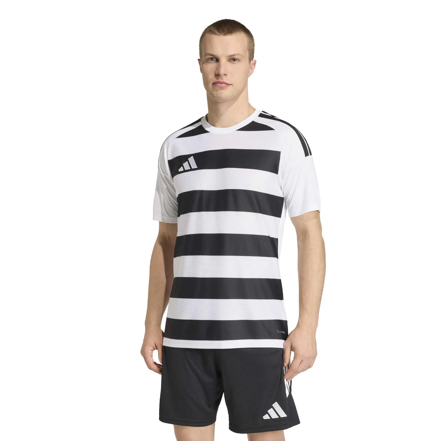 Мужская футболка с коротким рукавом Hooped26 adidas, White / Black — фото 2