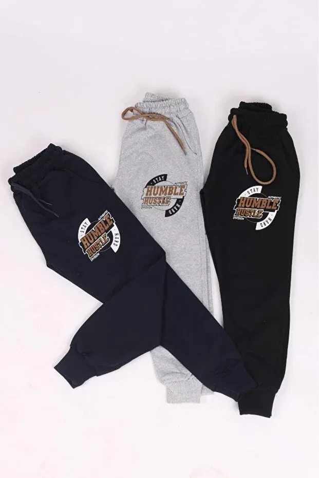 Детские спортивные штаны для мальчиков с принтом Humble Hustle Cosba Kids Wear, Mixed Colors