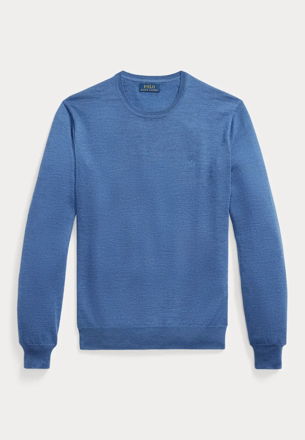 Шерстяной свитер с круглым вырезом, который можно стирать Polo Ralph Lauren, Clarity Blue Heather — фото 4