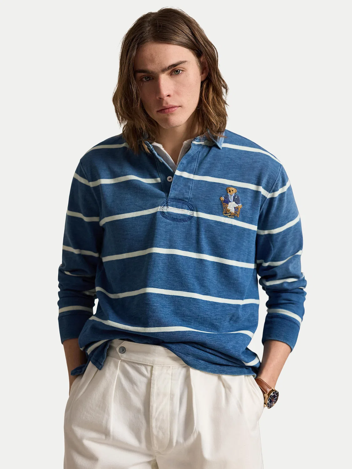 Мужское поло стандартного кроя Polo Ralph Lauren, синий