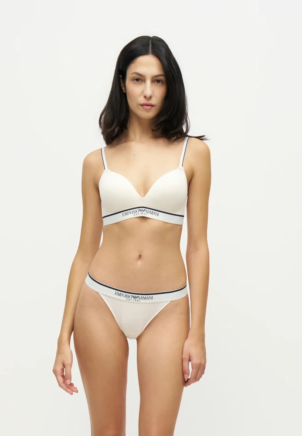 Треугольный бюстгальтер Emporio Armani, White