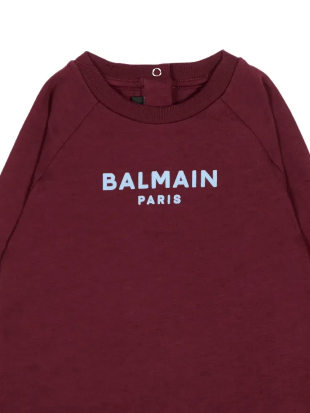 Футболка с логотипом и рукавами реглан Balmain Kids, красный — фото 3
